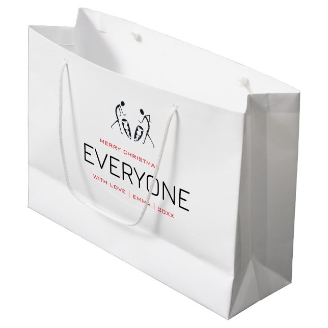 Bolsa De Regalo Grande Navidades de Feliz Celebración (Angulo Anverso)