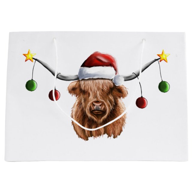 Bolsa De Regalo Grande Navidades de Have a Merry Hielan Coo (Anverso)