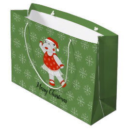 Bolsa De Regalo Grande navidades de illusima Ballerina Hippo Snowflakes