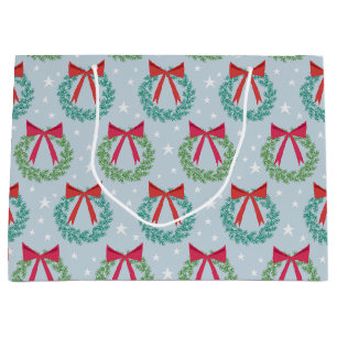 Bolsa De Regalo Grande Navidades de invierno con arcos de inspiración ret