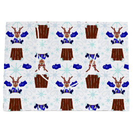 Bolsa De Regalo Grande Navidades de Kasky Azul festivo reno