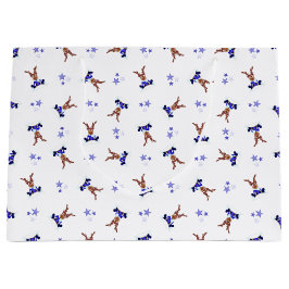 Bolsa De Regalo Grande Navidades de Kasky Azul festivo reno