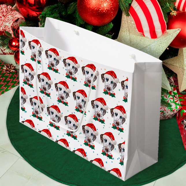 Bolsa De Regalo Grande Navidades de la raza de perro de Dalmacia (Subido por el creador)