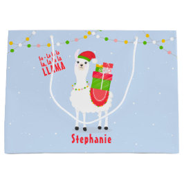 Bolsa De Regalo Grande Navidades de Llama festiva