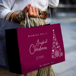 Bolsa De Regalo Grande Navidades de magenta festivos