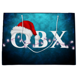 Bolsa De Regalo Grande NAVIDADES de OBX Santa Hat y Lughts