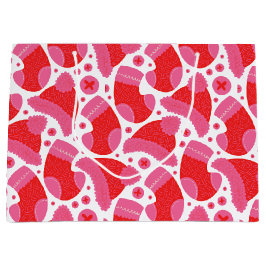 Bolsa De Regalo Grande Navidades de pie rojos y rosados