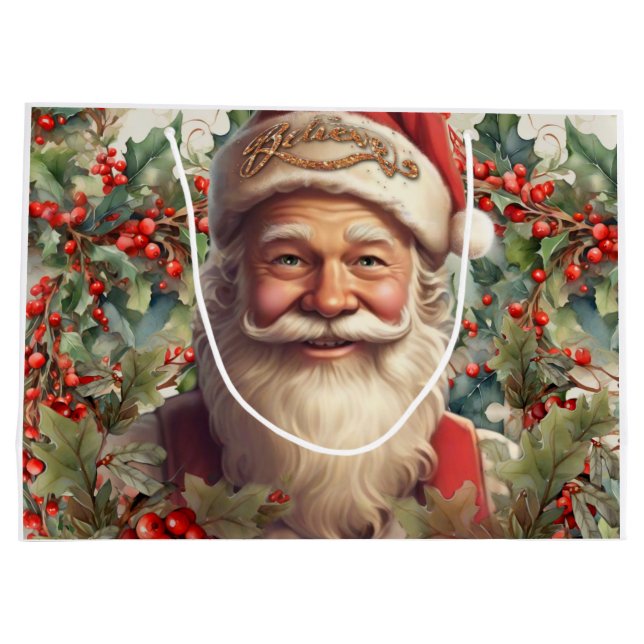 Bolsa De Regalo Grande Navidades de Santa Claus Saint Nicholas (Reverso)