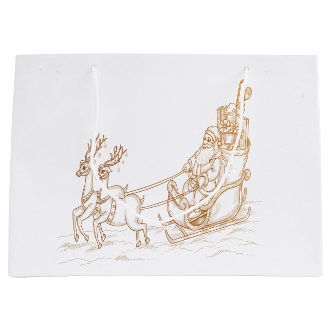 Bolsa De Regalo Grande Navidades de Santa Lucía - Renos (Anverso)