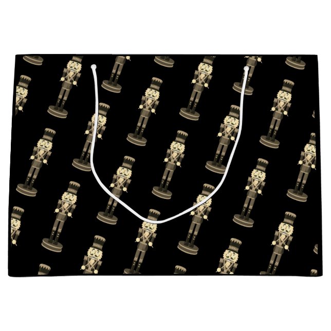 Bolsa De Regalo Grande Navidades de soldados de cazabocas negros | (Anverso)