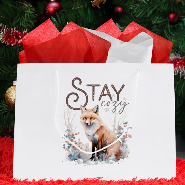 Bolsa De Regalo Grande Navidades de Stay Cosy Woodland Fox (Subido por el creador)