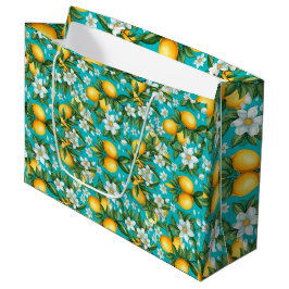 Bolsa De Regalo Grande Navidades de Vibrant Retro Citrus Medley