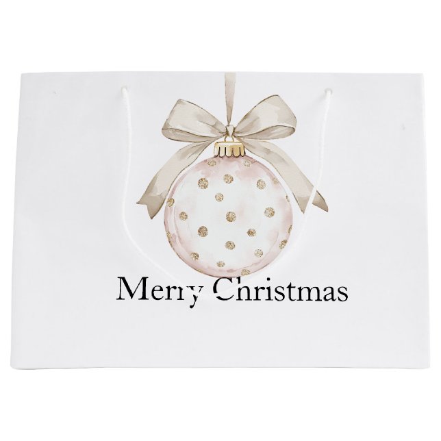 Bolsa De Regalo Grande Navidades de White Ivory Ornaments (Anverso)