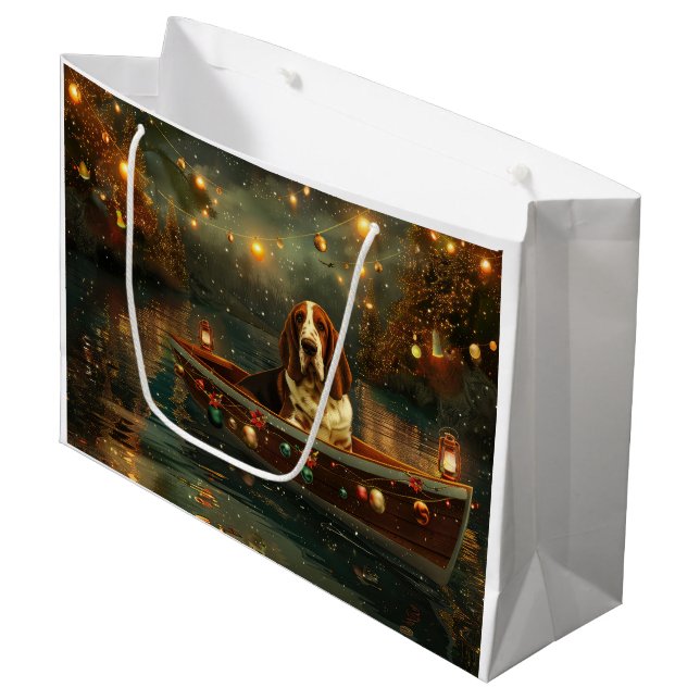 Bolsa De Regalo Grande Navidades del Hound de Basset (Angulo Anverso)
