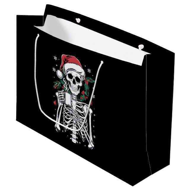 Bolsa De Regalo Grande Navidades del Skeleton muertos en regalo para los  (Angulo Anverso)