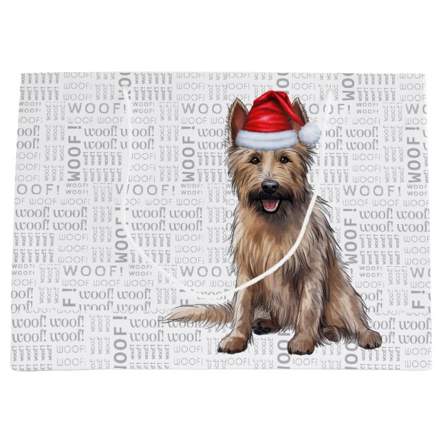 Bolsa De Regalo Grande Navidades divertidos Berger Picard Dog Lover (Anverso)