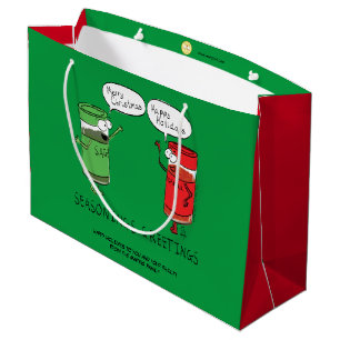 Bolsa De Regalo Grande Navidades divertidos Personalizado Cocinando espec
