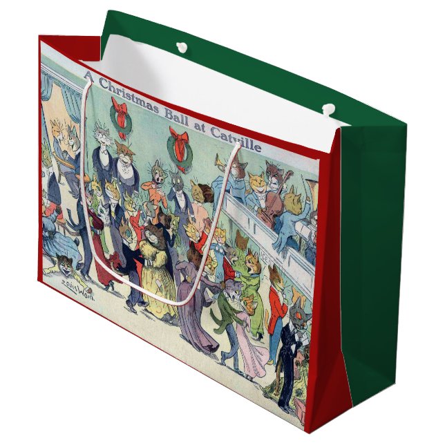 Bolsa De Regalo Grande Navidades en Catville, Louis Wain (Angulo Anverso)