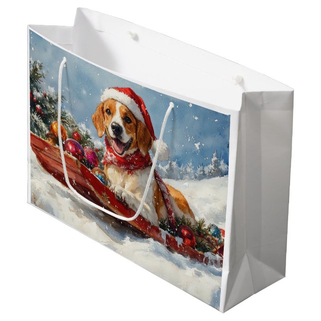 Bolsa De Regalo Grande Navidades estadounidenses de Foxhound en inglés (Angulo Anverso)
