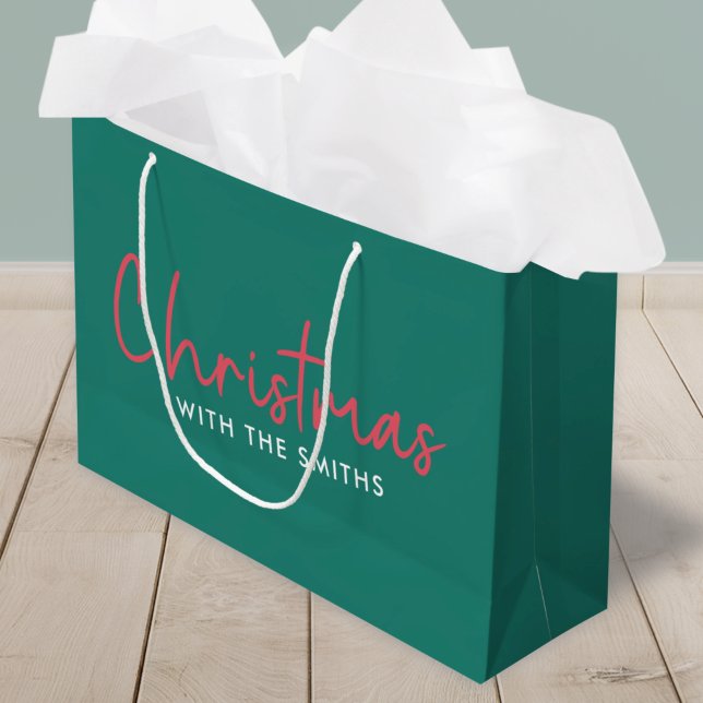 Bolsa De Regalo Grande Navidades familiares | Elegante y moderno Forest G (Subido por el creador)
