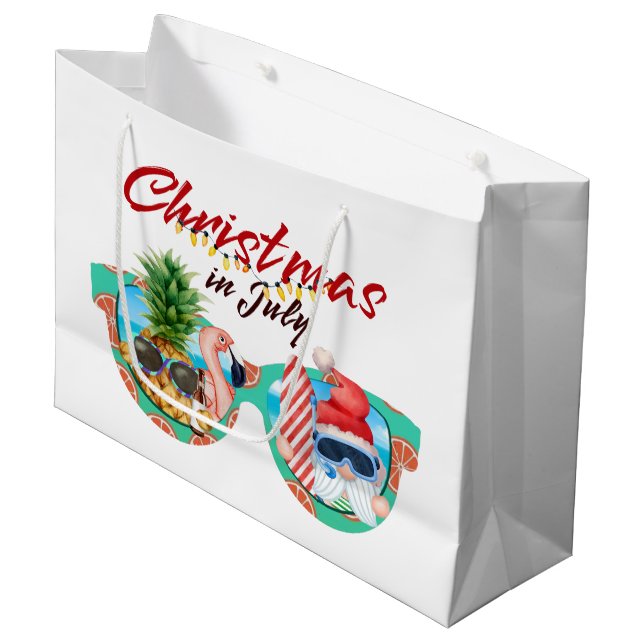Bolsa De Regalo Grande Navidades festivos en la playa de Julio (Angulo Anverso)
