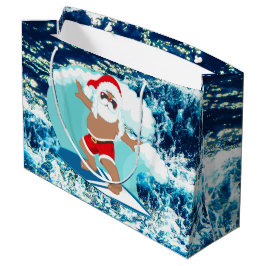 Bolsa De Regalo Grande navidades festivos navegando por Santa Holiday