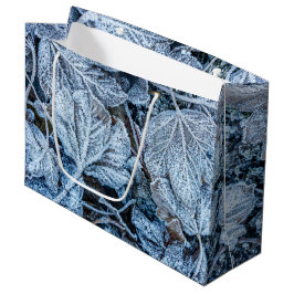Bolsa De Regalo Grande Navidades Fiesta Blue Leaves Vacaciones de Nieve I