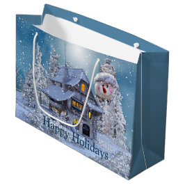 Bolsa De Regalo Grande Navidades Fiesta invierno Hombre blanco de nieve R