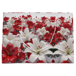 Bolsa De Regalo Grande Navidades Flores