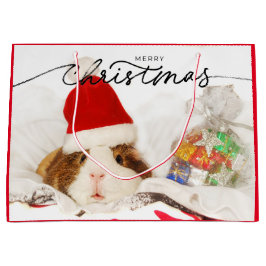 BOLSA DE REGALO GRANDE NAVIDADES GIFT BAG HAMSTER CON SANTA HAT