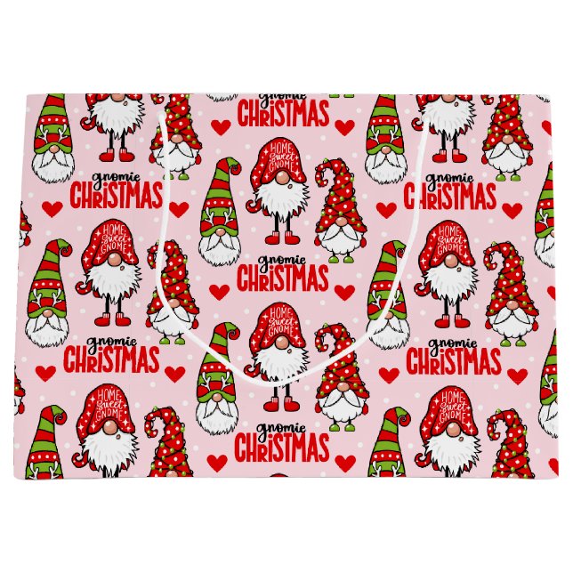 Bolsa De Regalo Grande Navidades Gnomes (Anverso)