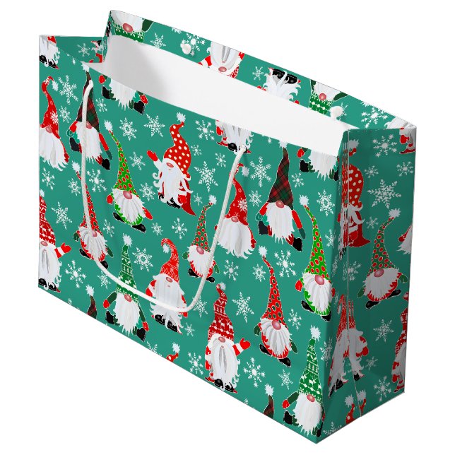 Bolsa De Regalo Grande Navidades Gonk Patterned (Angulo Anverso)