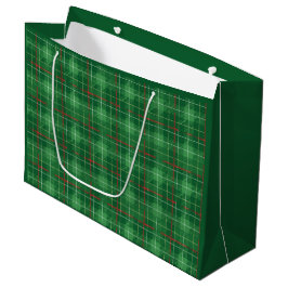 Bolsa De Regalo Grande Navidades Green Plaid