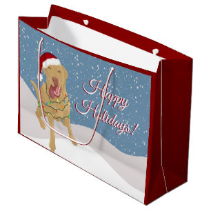 Bolsa De Regalo Grande Navidades Holiday Dudley Labrador