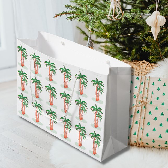 Bolsa De Regalo Grande Navidades Holiday Palm Trees (Subido por el creador)