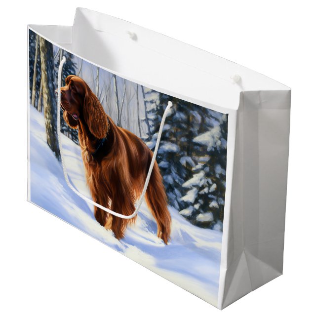 Bolsa De Regalo Grande Navidades irlandeses que dejan que nieve (Angulo Anverso)