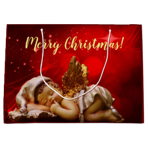 Bolsa De Regalo Grande Navidades Jesús, Angel Bebé Durmiente