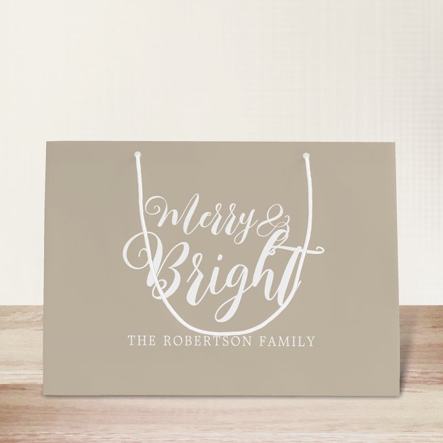 Bolsa De Regalo Grande Navidades merry y brillantes (Subido por el creador)