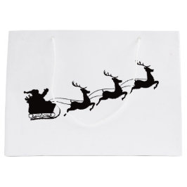 Bolsa De Regalo Grande Navidades modernos Santa Sleigh y renos