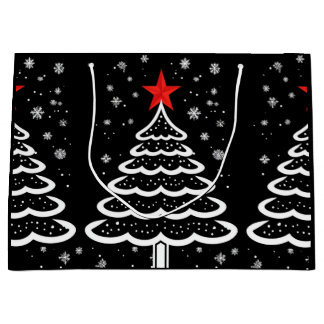 Bolsa De Regalo Grande Navidades negros y rojos