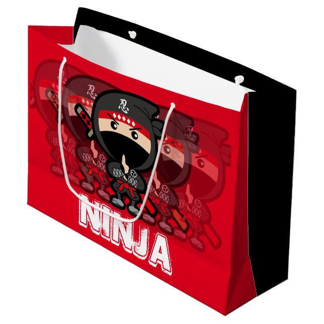 Bolsa De Regalo Grande Navidades Ninja Boy (Angulo Anverso)