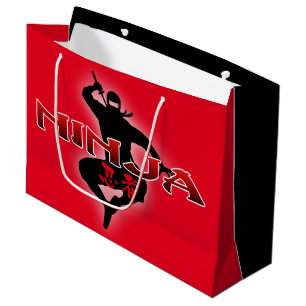Bolsa De Regalo Grande Navidades Ninja Silhouette
