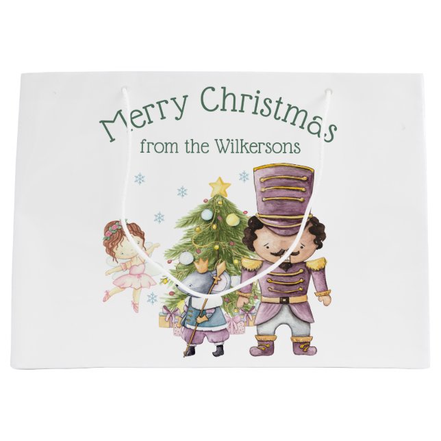 Bolsa De Regalo Grande Navidades Nutcracker Sugar Plum Fairy and Mouse Ki (Anverso)