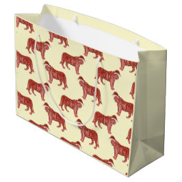 Bolsa De Regalo Grande Navidades Pastel Safari Animales Pink Tiger Wrappi