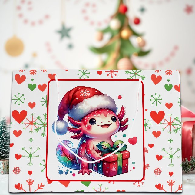 Bolsa De Regalo Grande Navidades personalizados de Axolotl (Subido por el creador)