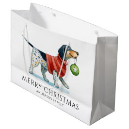 Bolsa De Regalo Grande Navidades personalizados de perro lindo