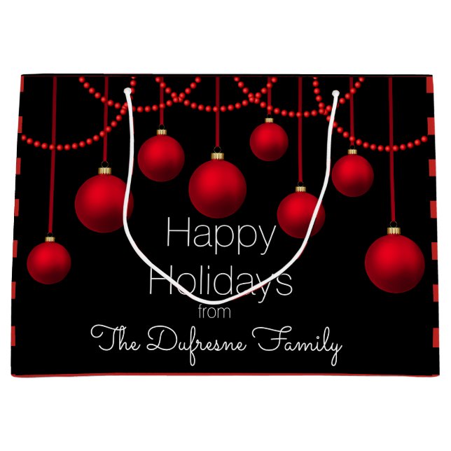 Bolsa De Regalo Grande Navidades personalizados y elegantes (Anverso)