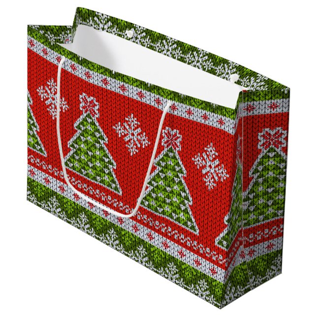 Bolsa De Regalo Grande Navidades Red Green Holidays (Angulo Anverso)
