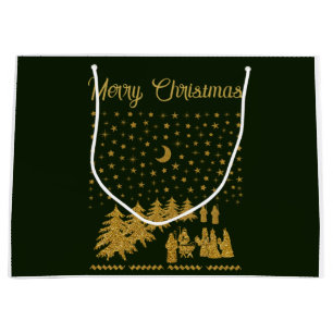 Bolsa De Regalo Grande Navidades religiosos, nacimiento de Jesús