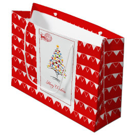 Bolsa De Regalo Grande Navidades Rojos Elegantes